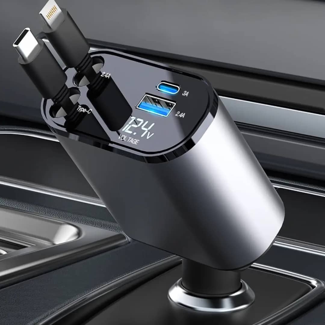 Fini le chaos de câbles dans ta voiture 🚗⚡ Un seul chargeur. Tous tes appareils. Zéro câble qui traîne