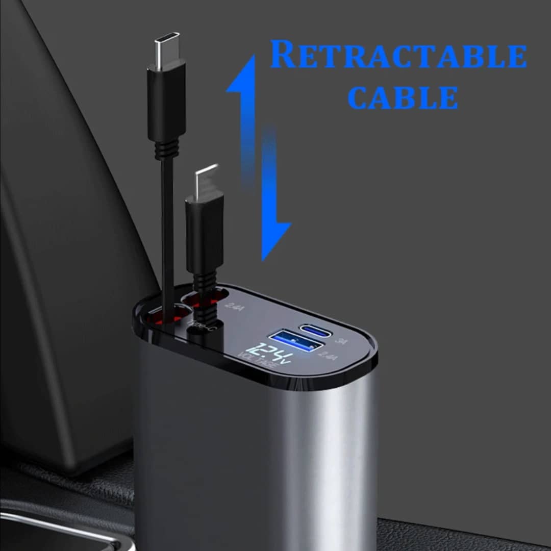 Fini le chaos de câbles dans ta voiture 🚗⚡ Un seul chargeur. Tous tes appareils. Zéro câble qui traîne
