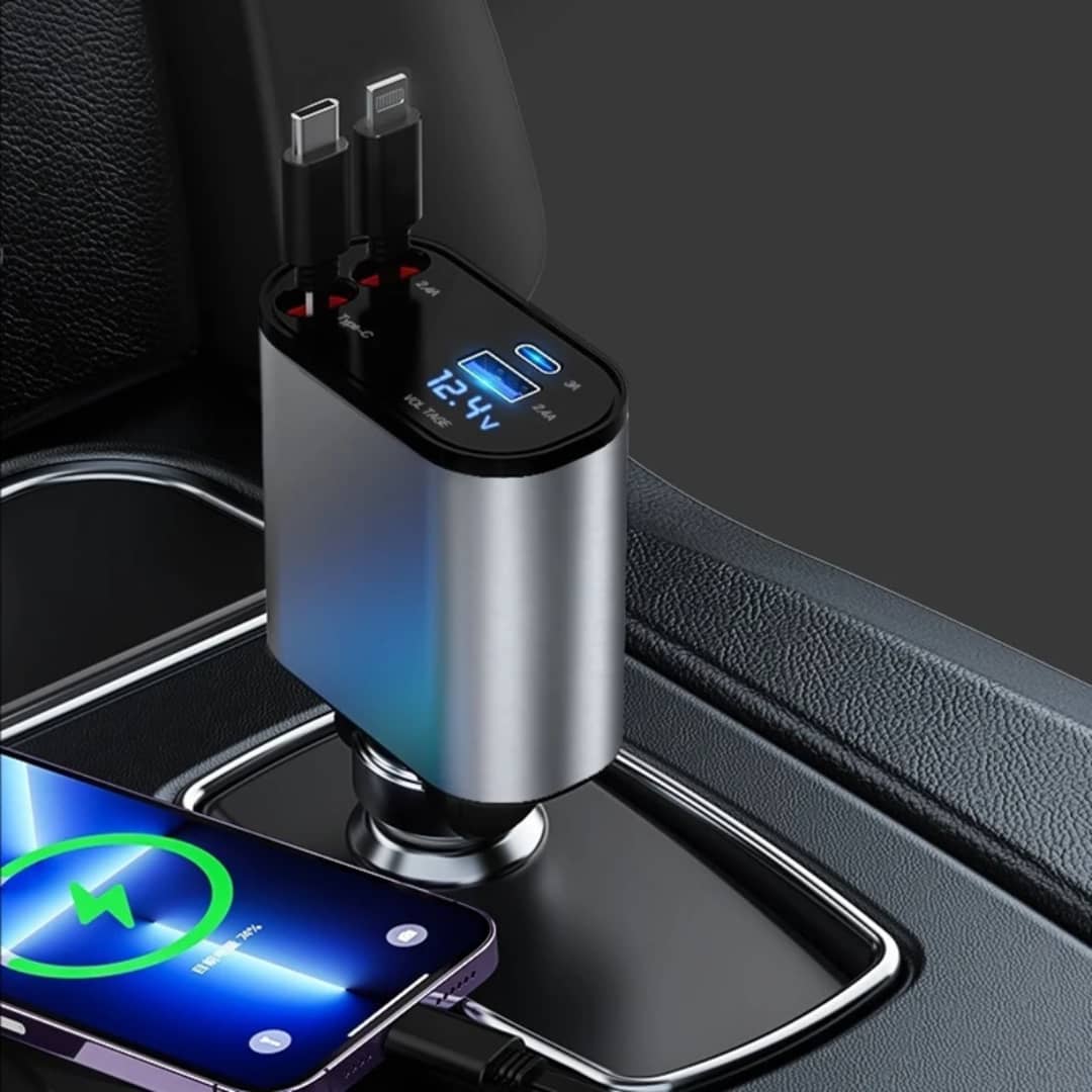 Fini le chaos de câbles dans ta voiture 🚗⚡ Un seul chargeur. Tous tes appareils. Zéro câble qui traîne